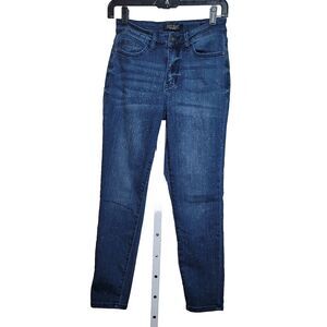 Judy Blue Stretch Denim Jeans  Medium Wash Blue Speckled Mid-rise Relaxed Fit 3